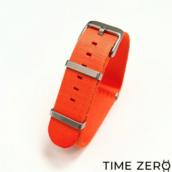 New Orange Jacquard Nylon NATO Watch Strap (The Echelon Collection) - Picture 1 of 5